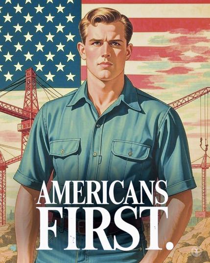 The American Dream as disturbingly rendered by the current U.S. Administration, a land taken literally back to the 1950s in all regards, with "Traditional Values" for all