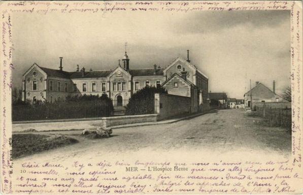 Mer - L'Hospice Heme à #Mer (#LoirEtCher)  #CartePostaleAncienne 👉 https://cartorum.fr/carte-postale/247699/mer-mer-lhospice-heme