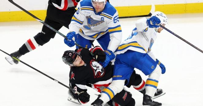 St. Louis Blues snap Buffalo Sabres 7-game point streak in shutout win