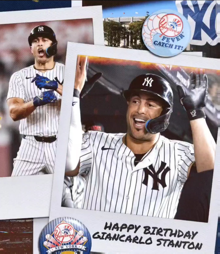 [New York Yankees] It’s Big G’s Big Day! Wishing you a great Birthday, @Giancarlo818 🎉🎁🎂