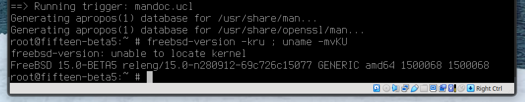 Screenshot: unable to locate kernel.