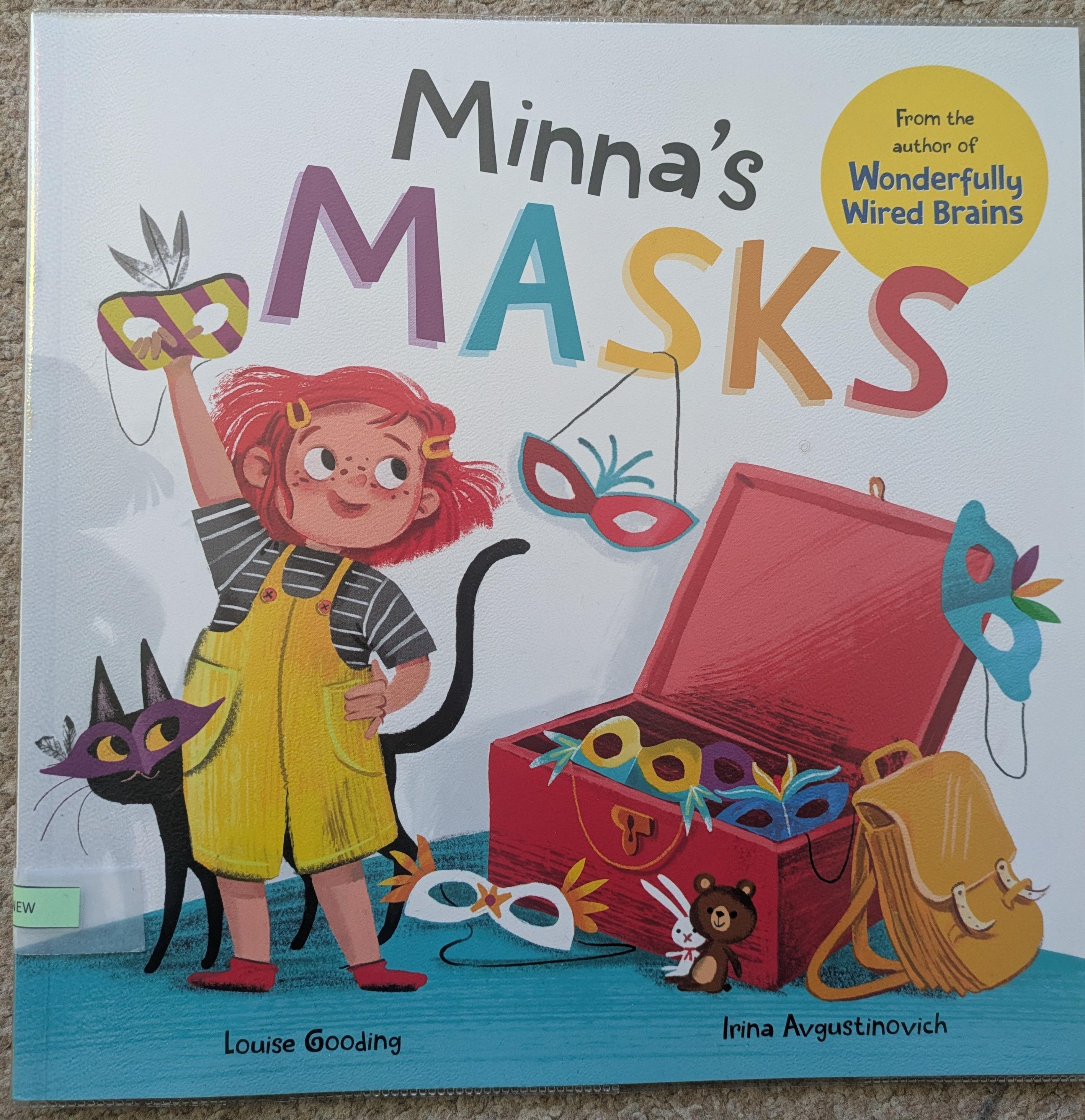 Cover of Minna's Masks by Louise Gooding and Irina Augustinovich.