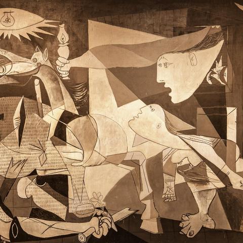 ausschnitt aus picassos: guernica