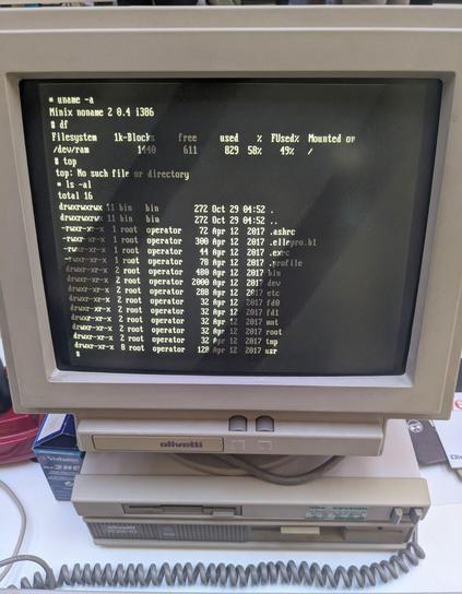 A computer running Minix, kinda usable with Linux experience, they have vi!