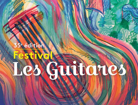 L’affiche 2024 du festival Les Guitares