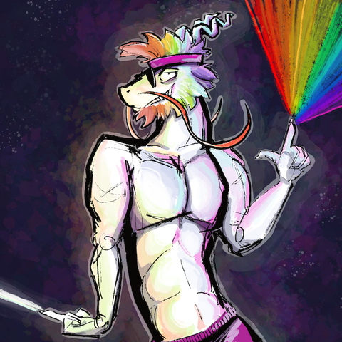 a space dragon - Chad Prism - modeling the Dark Side of the Moon cover