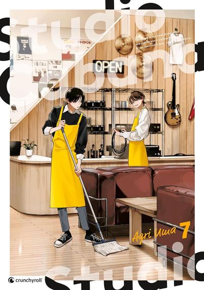 Cover zu Band 7 von Studio Cabana.
Dargestellt sind Yusuke und Mitsuru in Arbeitsschürze im Studio Cabana.