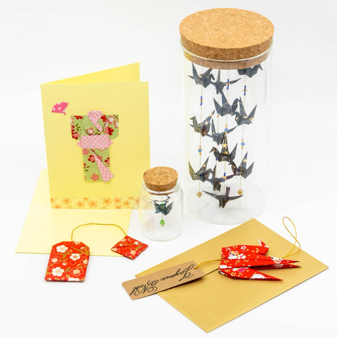 Ensemble de créations en origami