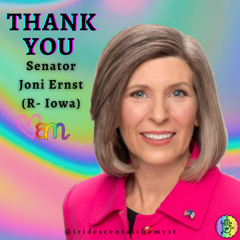 THANK YOU Senator Joni Ernst!