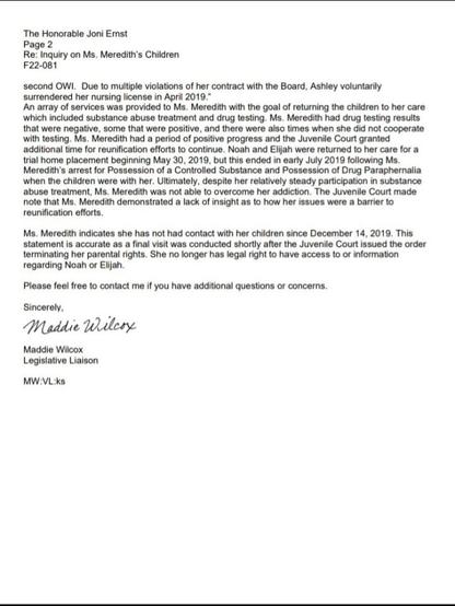 DHS Response to Senator Ernst Page 2