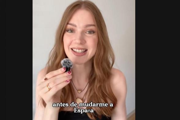 La creadora de contenido @thelithuanianabroad en un vídeo de TikTok. (TikTok: @thelithuanianabroad.)