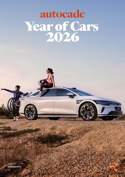 Front cover of Autocade Year of Cars 2026 with a white Zeekr 007GT.