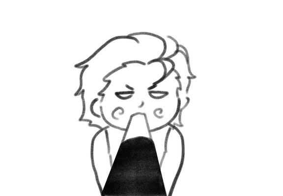 sketch of Vergil sharing pocky with viewer