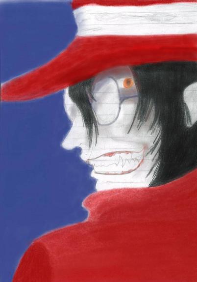 Alucard, vampire, Hellsing, my painting