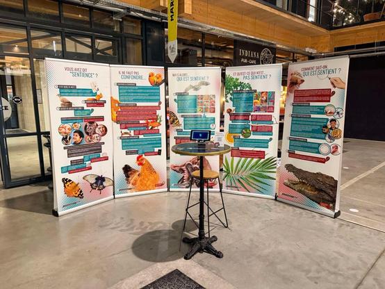 Photo montrant l'expo implantée à la Communale.