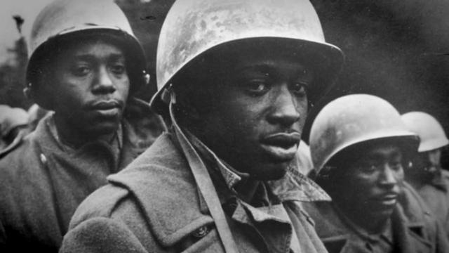 Soldiers from the 761 Tank Battalion. They're all Black.