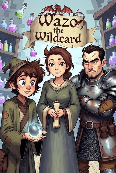 The 3 main characters of the Wazo the WIlcard series. (left to right) Wazo Forsbergs, Peppermint, and Steelgrip.