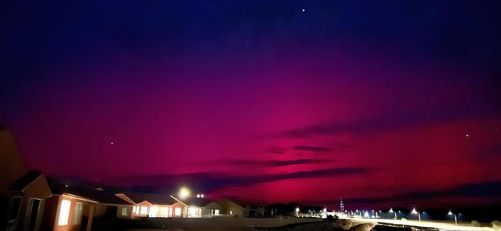 A view of the Northern Lights around Mesquite, Nevada the evening of November 11, 2025. Photo courtesy of Scott Gordon.