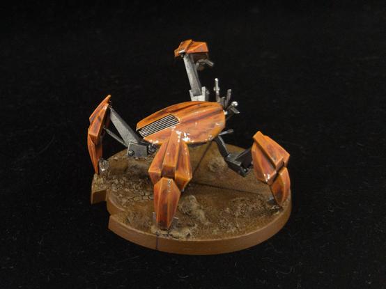 Crab droid mini from the side showing leg and back details.