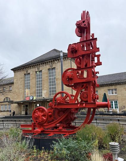 Photo of an Art Installation outside a train station