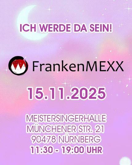 Ich werde da sein

I'll be there

Frankenmexx 
15.11.2025
Meistersingerhalle
Münchener Str. 21
90478 Nürnberg