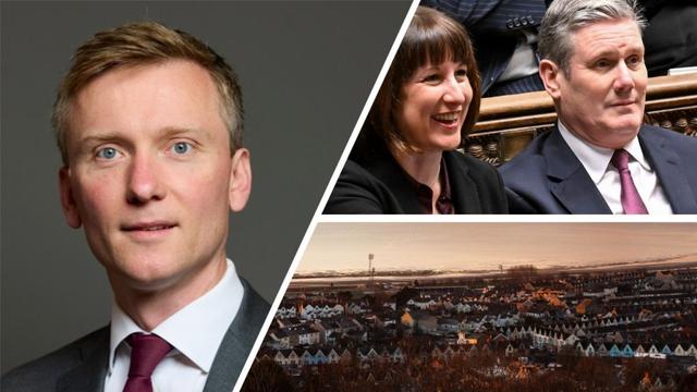 Montage showing Torsten Bell portrait, Rachel Reeves with Keir Starmer on the Commons front bench, and Swansea Bay at dusk — linking UK Budget 2025 decisions to South West Wales.