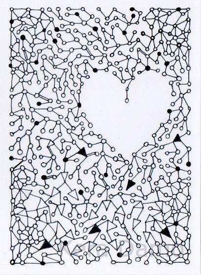 Ink drawing made by visual artist Kera Damo from The Hague / Inkttekening van beeldend kunstenaar Kera Damo uit Den Haag