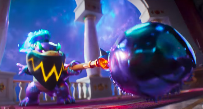 Bowsy con el aspecto maravilla. Se vuelve morado y su bandana de la boca luce negra y más agresiva.