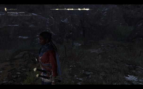 Side view of Antea, wearing a saber and a torch club thing