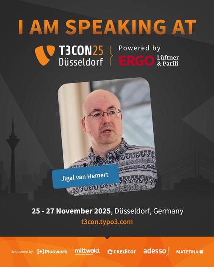 Announcement that I’m speaking at T3CON25 on November 25th in Düsseldorf.