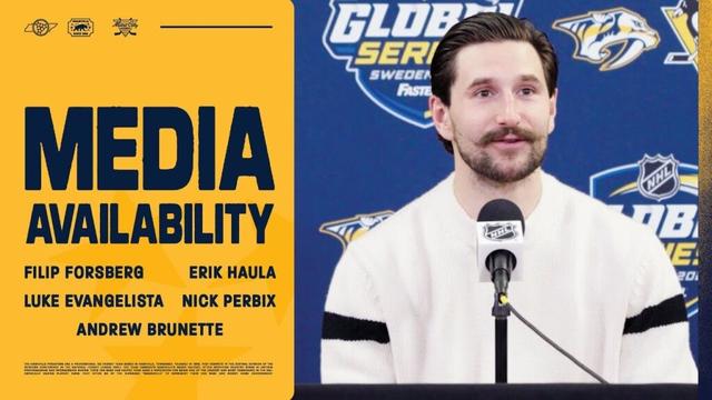 Forsberg, Haula, Evangelista, Perbix & Brunette Media Availability: Nov. 12, 2025