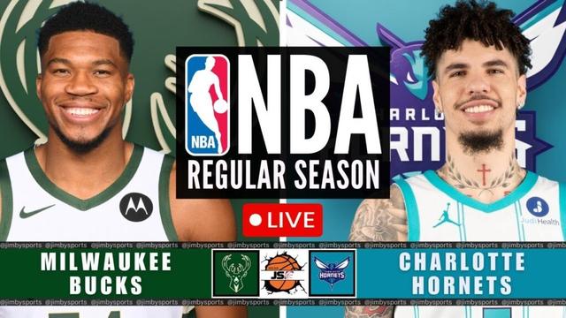 NBA Live: Milwaukee Bucks vs Charlotte Hornets | Play-By-Play Scoreboard 2025