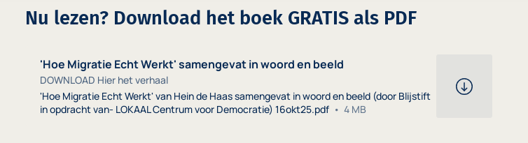 Nu lezen? Download het boek GRATIS als PDF
'Hoe Migratie Echt Werkt' samengevat in woord en beeld
DOWNLOAD Hier het verhaal
'Hoe Migratie Echt Werkt' van Hein de Haas samengevat in woord en beeld (door Blijstift in opdracht van- LOKAAL Centrum voor Democratie) 16okt25.pdf
4 MB

https://www.blijstift.nl/samengevat-in-stripvorm-hoe-migratie-echt-werkt-van-hein-de-haas/