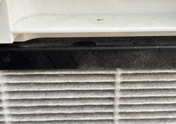 Nahaufnahme von einem gebrauchten HEPA13-Filter.