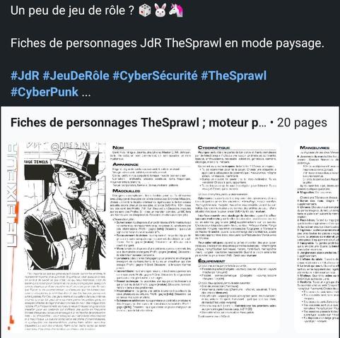 Un peu de jeu de rôle ? 🎲🐰🦄 

Fiches de personnages JdR TheSprawl en mode paysage. 

#JdR #JeuDeRôle #CyberSécurité #TheSprawl #CyberPunk ... https://www.linkedin.com/posts/gabriel-chandesris_fiches-de-personnages-thesprawl-moteur-activity-7394700456226082816-t8Ow