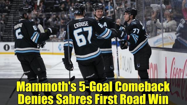 Mammoth's 5-Goal Comeback Denies Sabres First Road Win | NHL Highlights