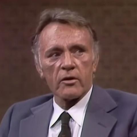 Portrait of Richard Burton, the Welsh actor born in Pontrhydyfen in 1925, whose centenary was commemorated at the Senedd.