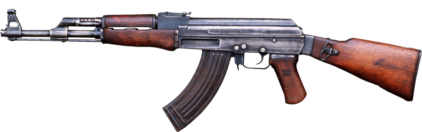 Soviet AK-47, Type 2A made from 1951 to 1954/55. By User:Nemo5576 - File:AK-47_type_II_Part_DM-ST-89-01131.jpg, CC BY-SA 4.0, https://commons.wikimedia.org/w/index.php?curid=85530008