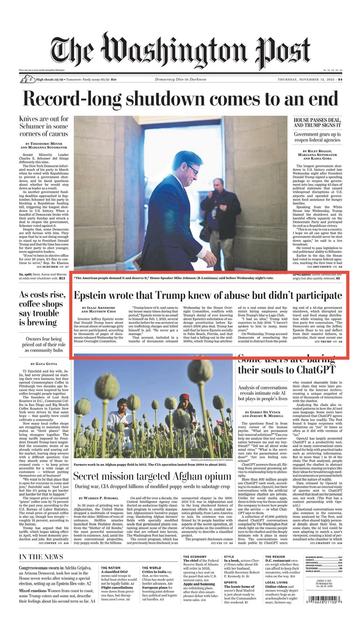 Bezos WaPo front page