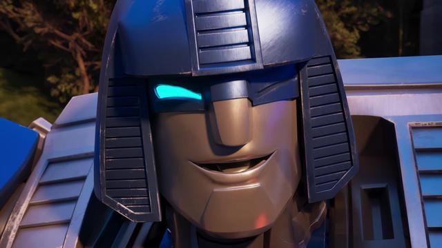 Mirage winking to camera in Transformers: CYBERWORLD.