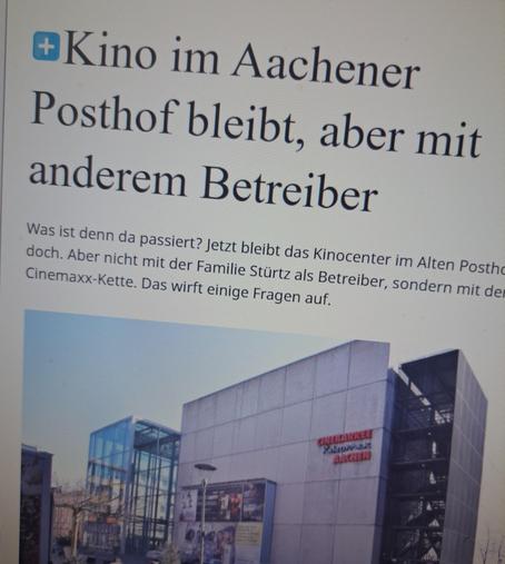 Screenshot des zugehörigen Online-Zeitungsberichts.