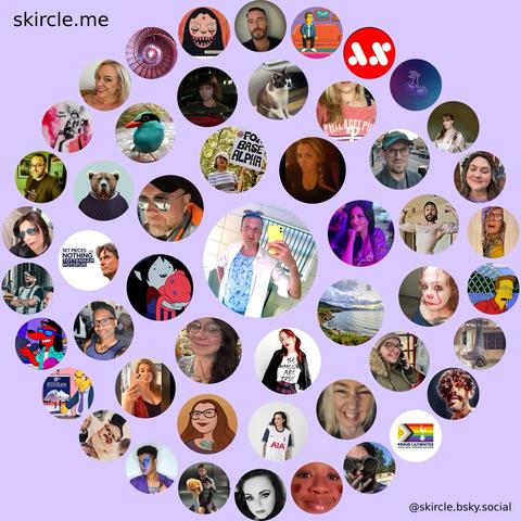 My face surrounded by other people’s faces.