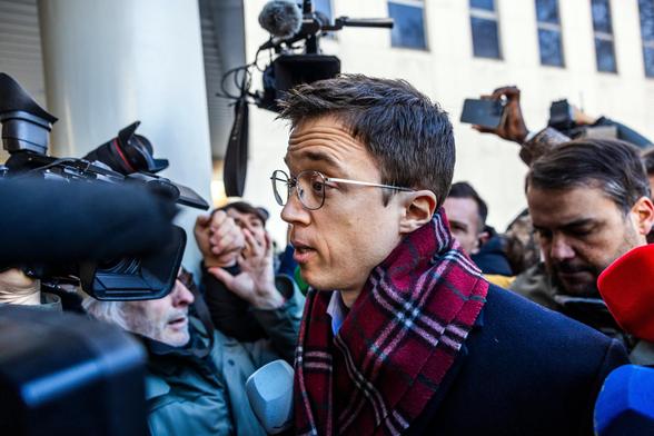 El exdiputado Íñigo Errejón, a su llegada a una cita judicial en enero en los juzgados de plaza de Castilla de Madrid.