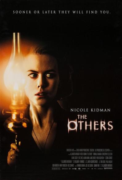 poster for The Others (2001) with Nicole Kidman.
the tagline reads: sooner or later they will find you