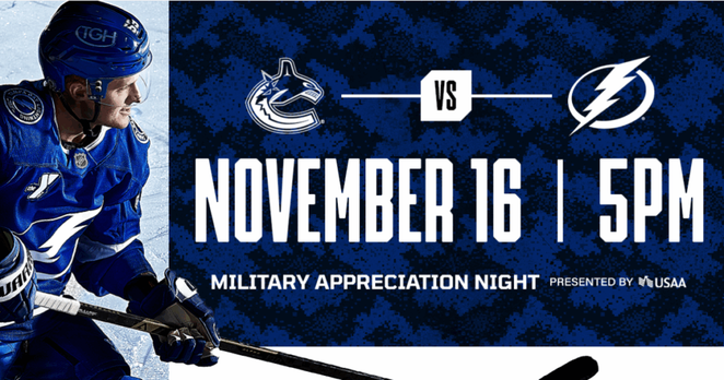 Lightning will have 'military appreciation night' at Sunday's game
