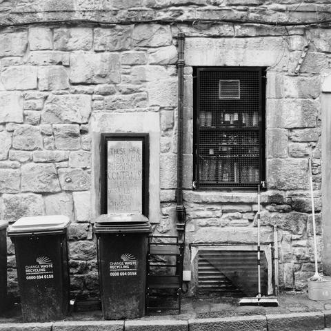 Yashica MAT124G | Cinestill BWXX 250 | Shot at 400 + Med Yellow Filter | Developed in XTOL
These are not the bins you’re looking for! Move along now…