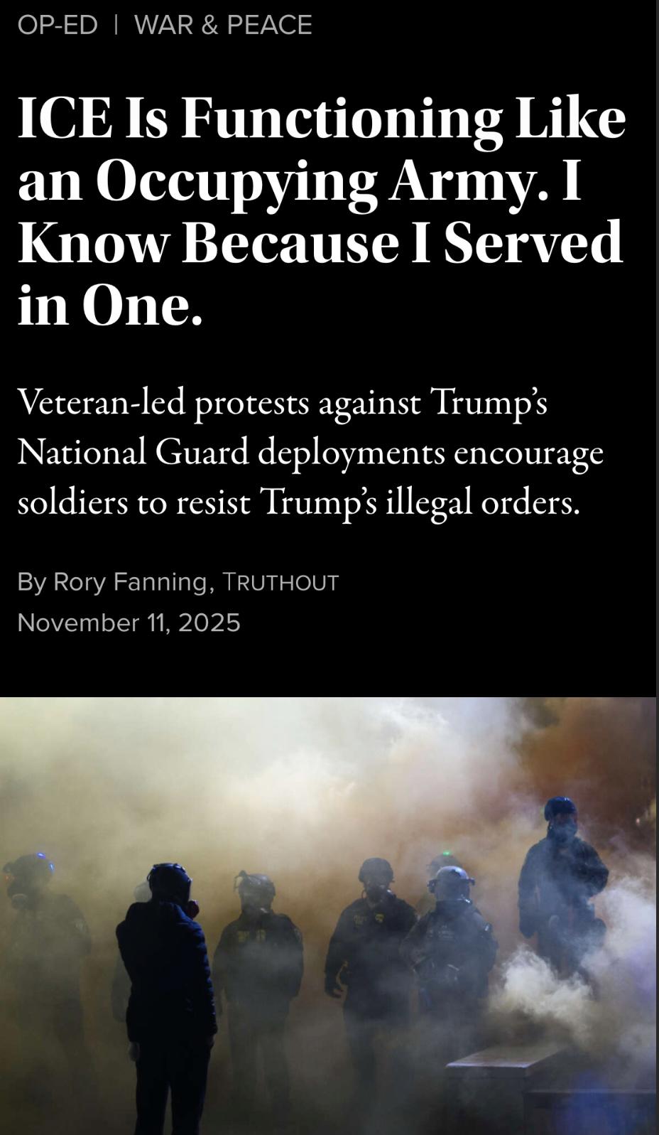 ICE Is Functioning Like an Occupying Army. I Know Because I Served in One.