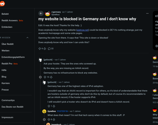 Oh no https://www.reddit.com/r/germany/comments/afoflb/my_website_is_blocked_in_germany_and_i_dont_know/