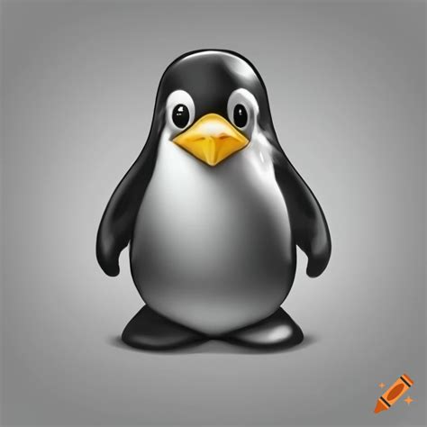 Cuddly Linux penguin