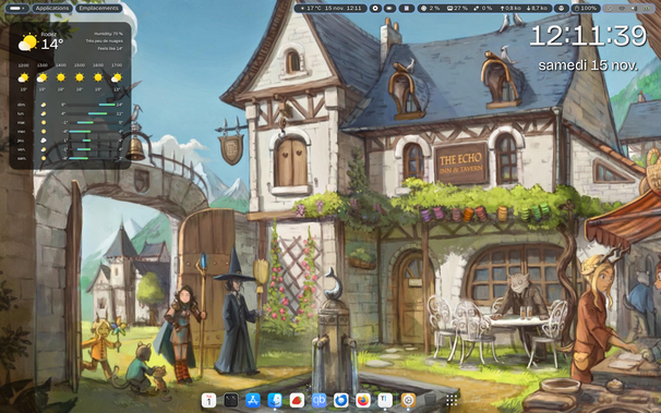 #UnixPorn #DailyDesktop #ShareYourDesktop #Fedora 43 #Gnome #Gnu #Linux 
Wallpaper made by @davidrevoy@framapiaf.org